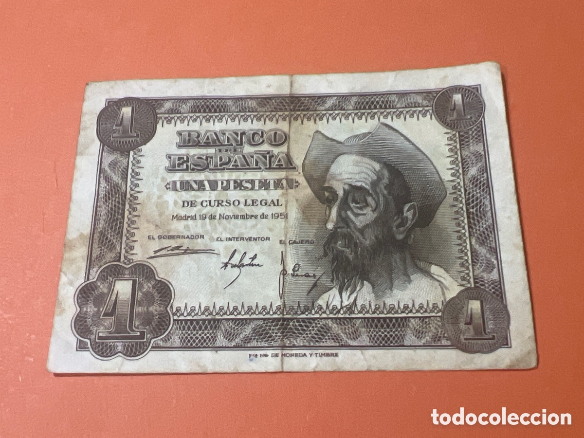Billetes espa&ntilde;oles: A40: BILLETE DE ESPA&Ntilde;A DE 1954 DE 1 PESETA