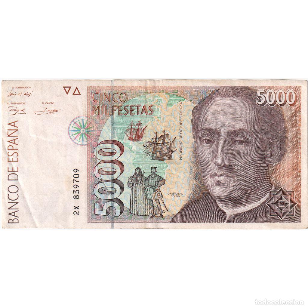 Billetes espa&ntilde;oles: [#1235042] Espa&ntilde;a, 5000 Pesetas, 1992-10-12, MBC