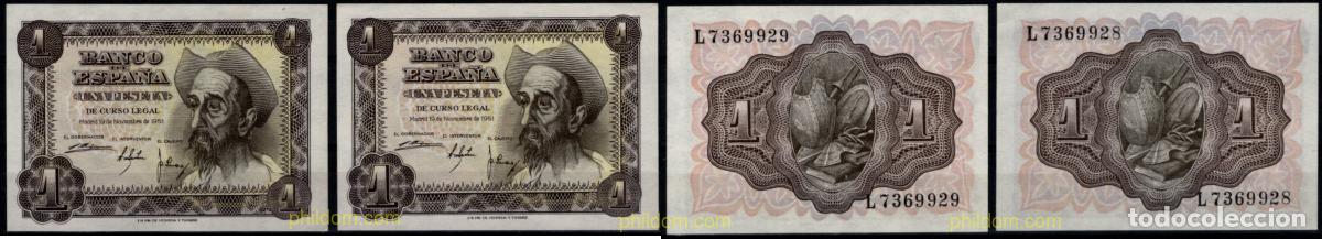 Billetes espa&ntilde;oles: 11437 ESPA&Ntilde;A 1951 1 Peseta Estado espa&ntilde;ol 19 de noviembre 1951