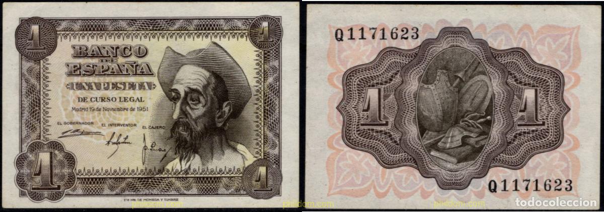 Billetes espa&ntilde;oles: 11436 ESPA&Ntilde;A 1951 1 Peseta Estado espa&ntilde;ol 19 de noviembre 1951