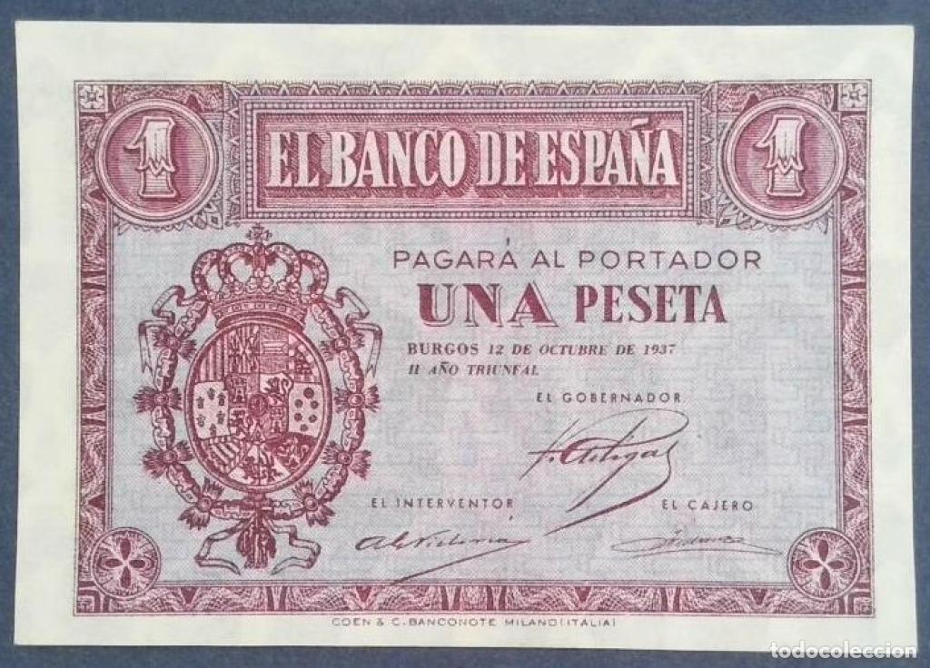 Billetes espa&ntilde;oles: Espa&ntilde;a, 1 Peseta 1937 - 104a - (SC / UNC) [E7867787]