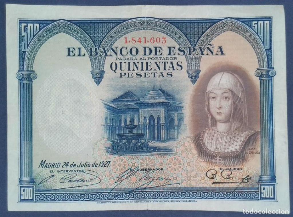 Billetes espa&ntilde;oles: Espa&ntilde;a, 500 Pesetas 1927 - 73c - (MBC / VF) [1841603]