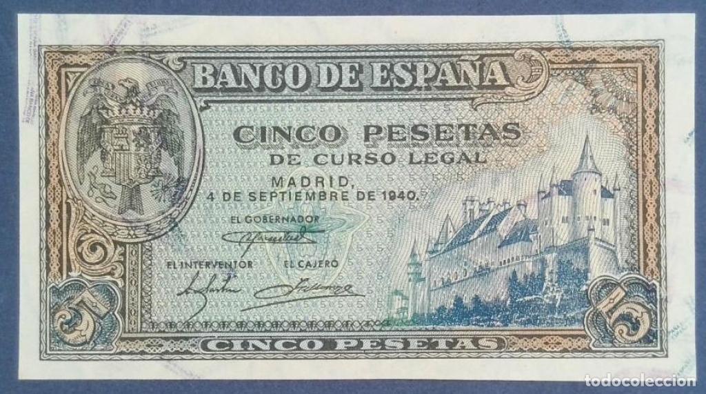 Billetes espa&ntilde;oles: Espa&ntilde;a, 5 Pesetas 1940 - 123a - (SC / UNC) [L7262652]