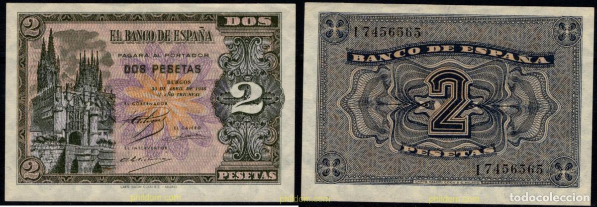 Billetes espa&ntilde;oles: 11428 ESPA&Ntilde;A 1938 2 PESETAS ESTADO ESPA&Ntilde;OL 30 DE ABRIL DE 1938