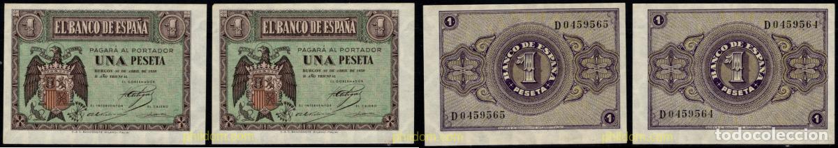 Billetes espa&ntilde;oles: 11429 ESPA&Ntilde;A 1938 1 PESETA ESTADO ESPA&Ntilde;OL 30 DE ABRIL DE 1938 BURGOS