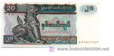 Billetes extranjeros: 6-634. Myanmar. 20 Kyats - Foto 1
