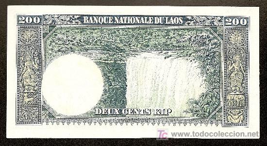 Billetes extranjeros: LAOS: 200 Kip 1963  S/C Pick 13b - Foto 2