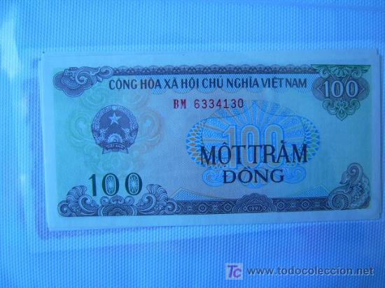 Billetes extranjeros: Billete Vietnam. 100 Dong. 1991. - Foto 1