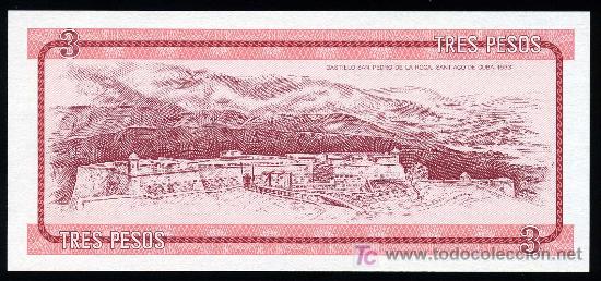Billetes extranjeros: CUBA: 3 Pesos Serie A  S/C  Pick 2Fx - Foto 2