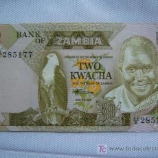 Billetes extranjeros: BILLETE ZAMBIA. 2 KWACHA. 1980-1988. 