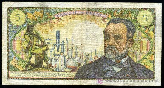 Billetes extranjeros: FRANCIA - 5 FRANCOS  1968  MBC  PICK 146 - Foto 2