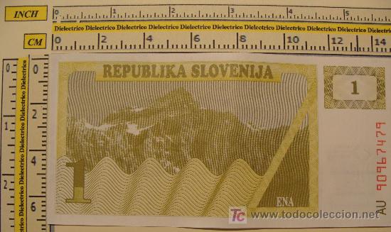 Billetes extranjeros: BILLETE DE ESLOVENIA. 1 T&Oacute;LAR. . - Foto 2