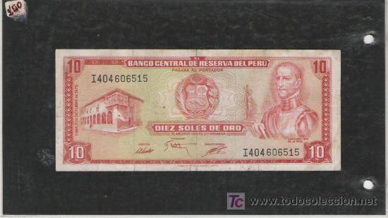 Billetes extranjeros: PERU BILLETE DE 10  SOLES DE ORO - Foto 1