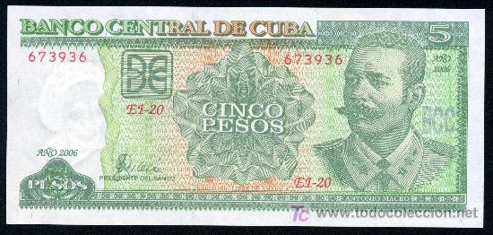 Billetes extranjeros: CUBA : 5 Pesos 2006 S/C - Foto 1