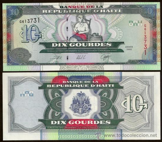 Billetes extranjeros: HAITI. 10 gourdes 2000. Pick 265. S/C.