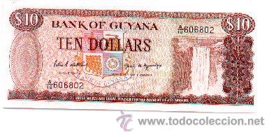 Billetes extranjeros: 6-674. Guyana. 10 Dolares - Foto 1