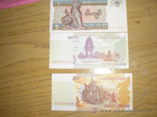 Billetes extranjeros: lote billetes de camboya y myanmar sin circular - Foto 2