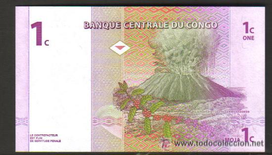 Billetes extranjeros: CONGO REPUBLICA DEMOCRATICA - 1 CENTIMO 1997 SC P.80 UNC - Foto 2