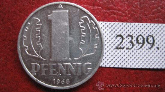 Billetes extranjeros: Alemania comunista ( RDA o DDR ) 1 pfennig 1968 A