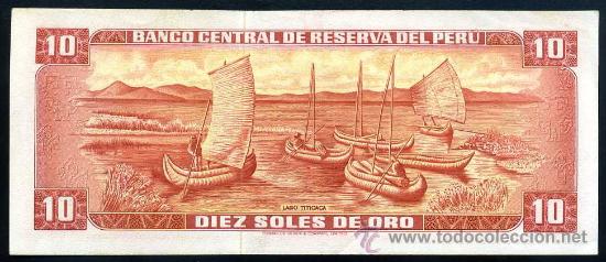Billetes extranjeros: PERU : 10 Soles 1972  S/C  Pick 100c - Foto 2