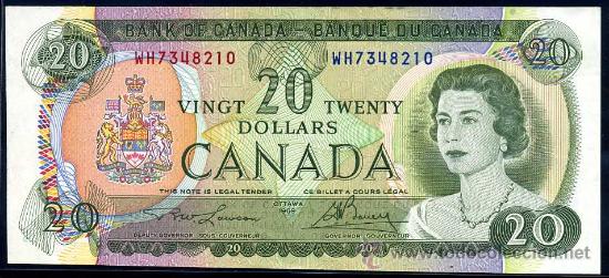 Billetes extranjeros: CANADA : 20 Dolares 1969  Aprox. S/C  Pick 89b - Foto 1