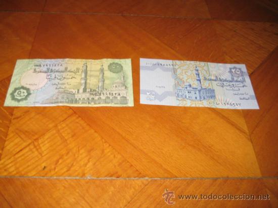 Billetes extranjeros: 2 billetes diferentes de Egipto. 1 sin circular - Foto 1