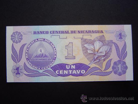 Billetes extranjeros: BILLETE DE  NICARAGUA, 1 CENTAVO - Foto 2