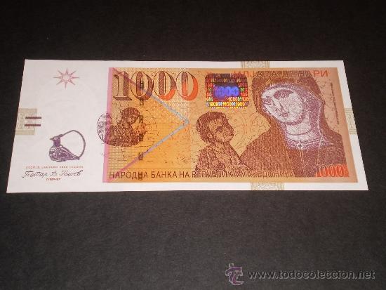 Billetes extranjeros: MACEDONIA 1000 denar 2009 UNC - Foto 1