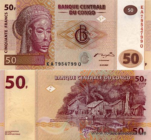 Billetes extranjeros: CONGO - 50 FRANCS - 31.07.2007 - S/C - Foto 1