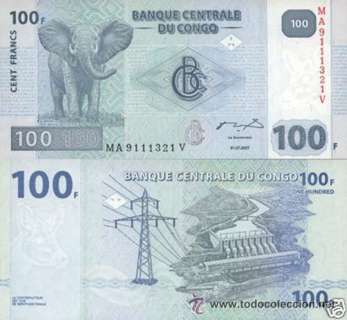 Billetes extranjeros: CONGO - 100 FRANCS - 31.07.2007 - S/C - Foto 1