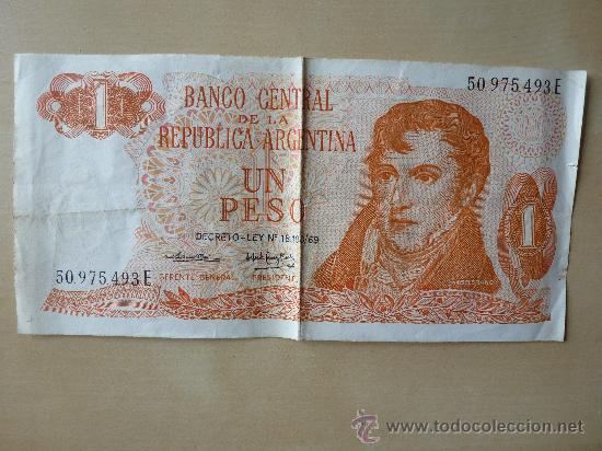 Billetes extranjeros: Un peso Republica Argentina - Foto 1