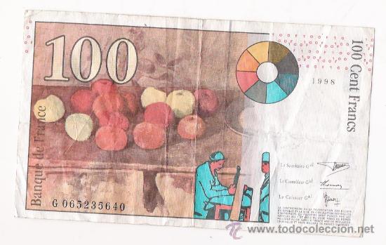 Billete de 100 centimos francos 100 cents fra Vendido en Venta
