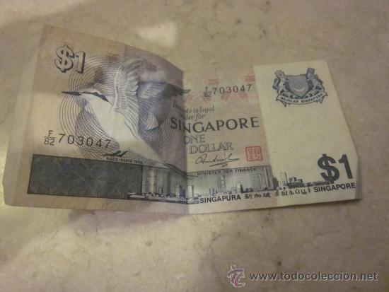 Billetes extranjeros: BILLETE 1 DOLLAR SINGAPUR - Foto 1