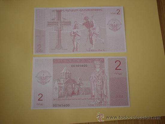 Billetes extranjeros: BILLETE 2 DRAM - ARMENIA 2004- SC - Foto 1