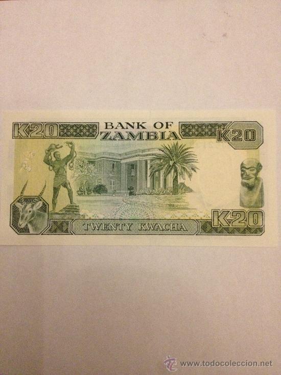 Billetes extranjeros: 20 KWACHA ZAMBIA - Foto 2