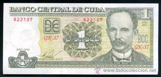 Billetes extranjeros: CUBA : 1 Peso 2010 S/C - Foto 1