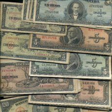 Billetes extranjeros: BUEN LOTE DE 103 BILLETES CUBA 1949-1960 DE 1-100 PESOS