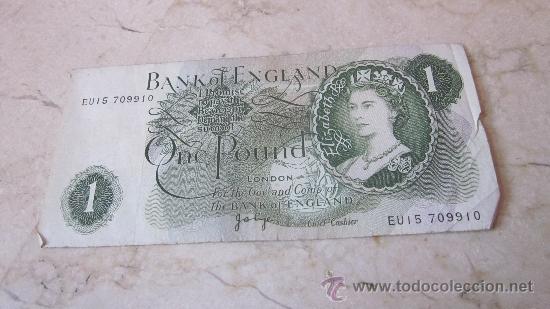 Billetes extranjeros: BILLETE 1 POUND INGLATERRA - Foto 1