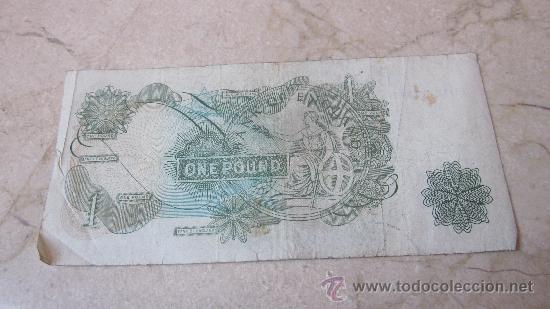 Billetes extranjeros: BILLETE 1 POUND INGLATERRA - Foto 2