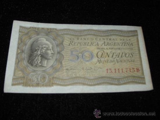 Billetes extranjeros: BILLETE DE 50 CENTAVOS DE LA REPUBLICA ARGENTINA - BC - Foto 1