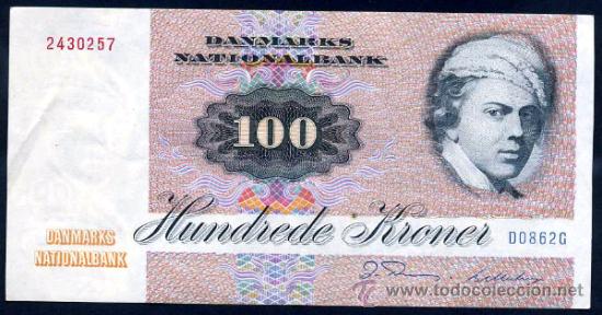 Billetes extranjeros: DINAMARCA : 100 Coronas 1972  Pick 51a  Aprox. EBC - Foto 1