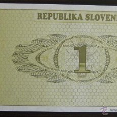 Billetes extranjeros: BILLETE DE SLOVENIA: 1 STOTIN DE 1990 PLANCHA