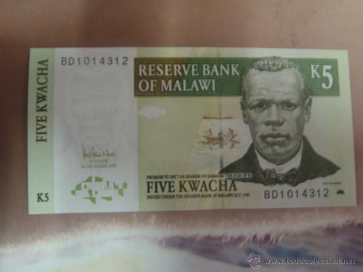 Billetes extranjeros: BILLETE MALAWI DE 5 KWACHA - Foto 1