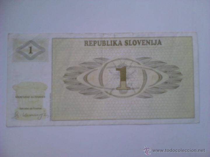 Billetes extranjeros: Billete Eslovenia. 1 T. 1990 - Foto 1