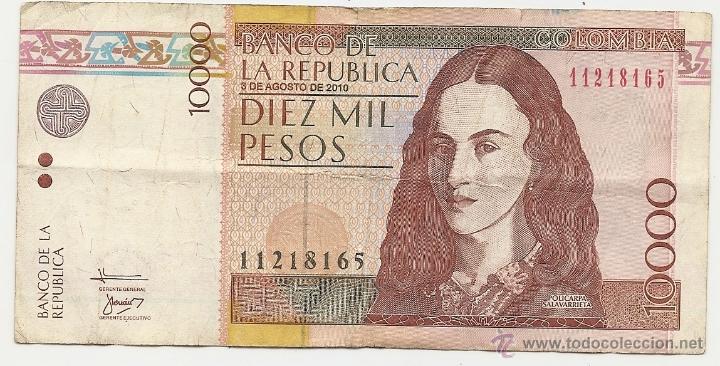 Billetes extranjeros: Colombia. 10000 pesos - Foto 1
