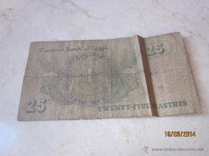 Billetes extranjeros: BILLETE 25 PIASTRAS EGIPTO - Foto 1