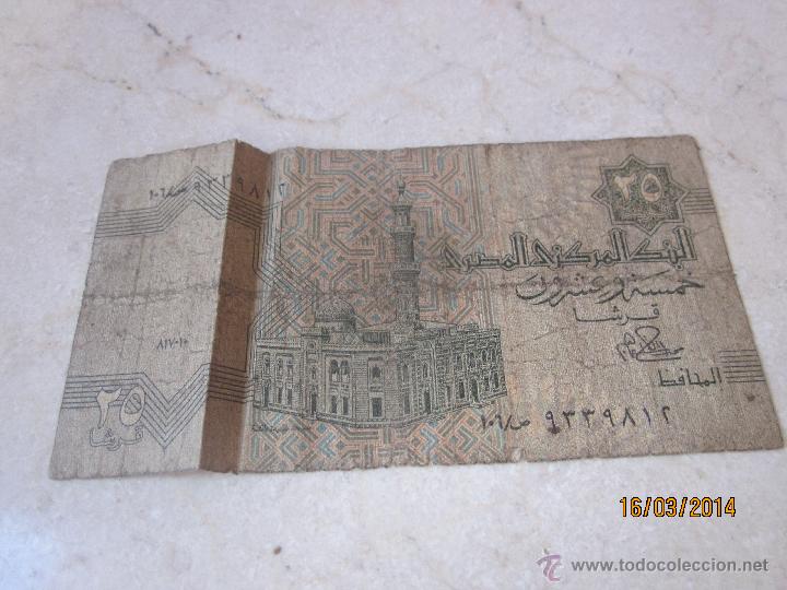 Billetes extranjeros: BILLETE 25 PIASTRAS EGIPTO - Foto 2