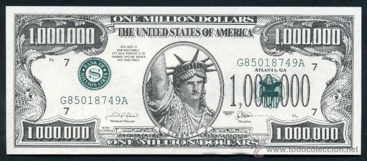 Billete De 1 Millon De Dolares 11s Homenaje A Sold Through Direct Sale
