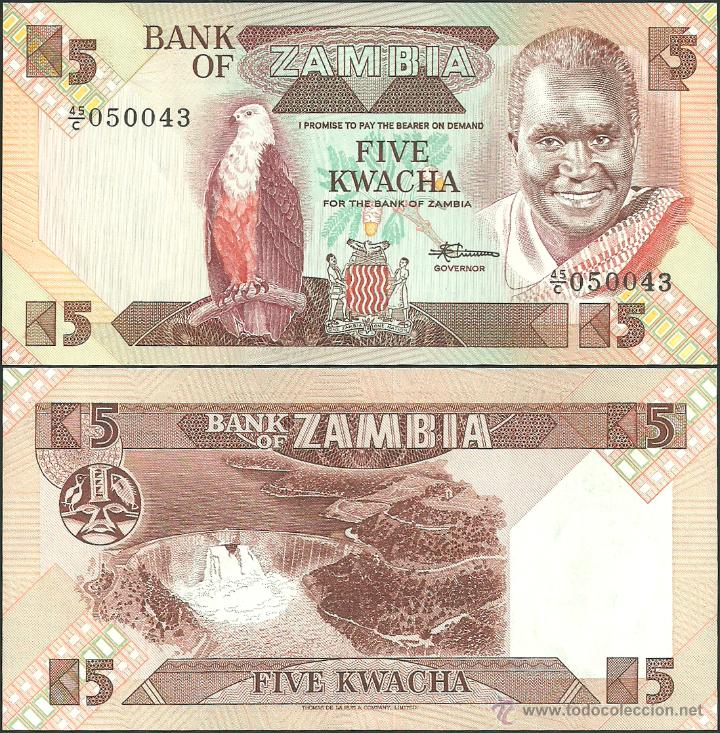 Billetes extranjeros: Zambia 5 kwacha Pick#25d SC - Foto 1