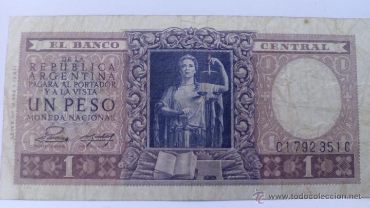 Billetes extranjeros: BILLETE DE ARGENTINA, 1 PESO - Foto 1
